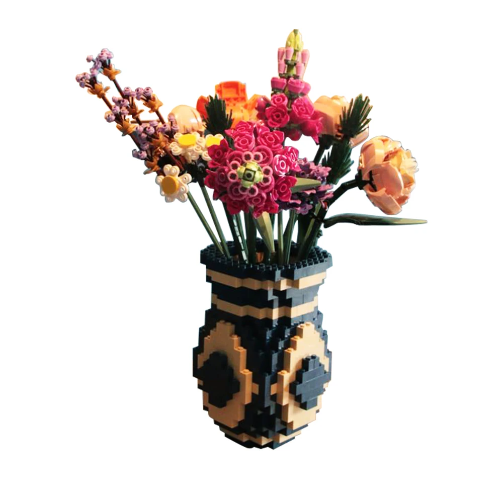 Gobricks MOC European Style Flower Bouquet Vase Building Block Home Decor Girls Art Compatible Vase Bricks Decorations Toy Gifts
Gobricks MOC European Style Flower Bouquet Vase Building Block Home Decor Girls Art Compatible Vase Bricks Decorations Toy Gifts