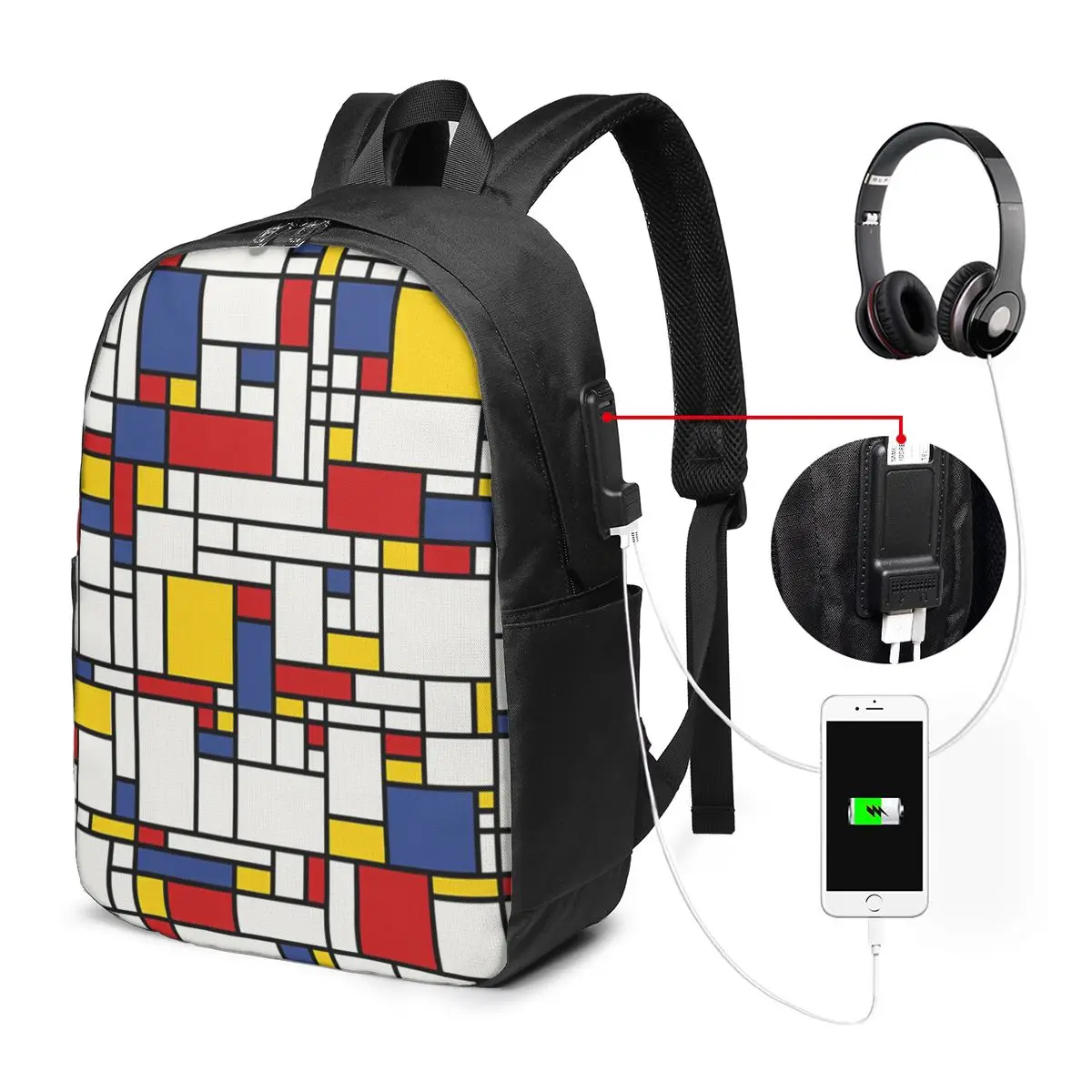 Piet Mondrian Backpack Travel Notebook Bag Computer College Student School Bag Laptop Shoulder Bags for Men Women
Piet Mondrian Backpack Travel Notebook Bag Computer College Student School Bag Laptop Shoulder Bags for Men Women