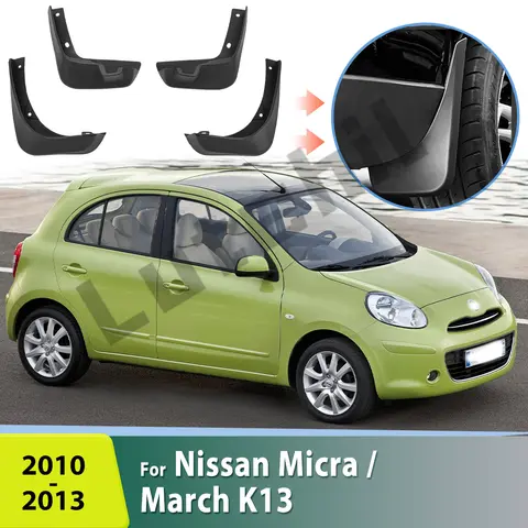 For Nissan Micra / March K13 2010 2011 2012 2013 Fender Mudflaps Splash Guards Mudguards Mud Flaps car Accessories