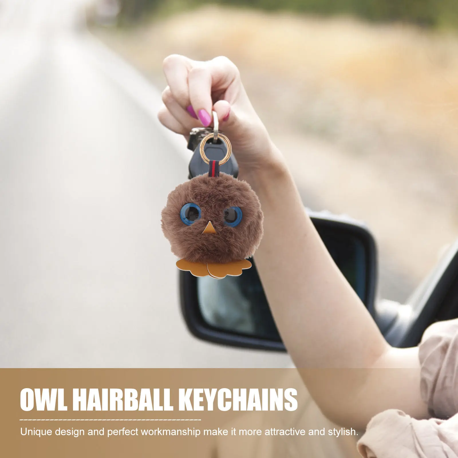 Owl Hairball Keychain Coffee Premium Material Unique Key Ring for Bag Backpack Key Decoration Graduation Gift for Women Girls
Owl Hairball Keychain Coffee Premium Material Unique Key Ring for Bag Backpack Key Decoration Graduation Gift for Women Girls