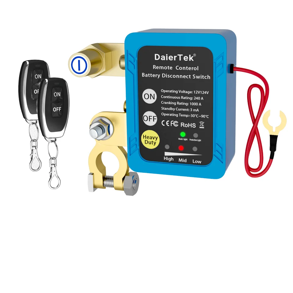 12V24V 240A Remote Battery Disconnect Switch Automatic Power Shut Off Kill Switch Remote Control Switch for Auto Car RV
12V24V 240A Remote Battery Disconnect Switch Automatic Power Shut Off Kill Switch Remote Control Switch for Auto Car RV
