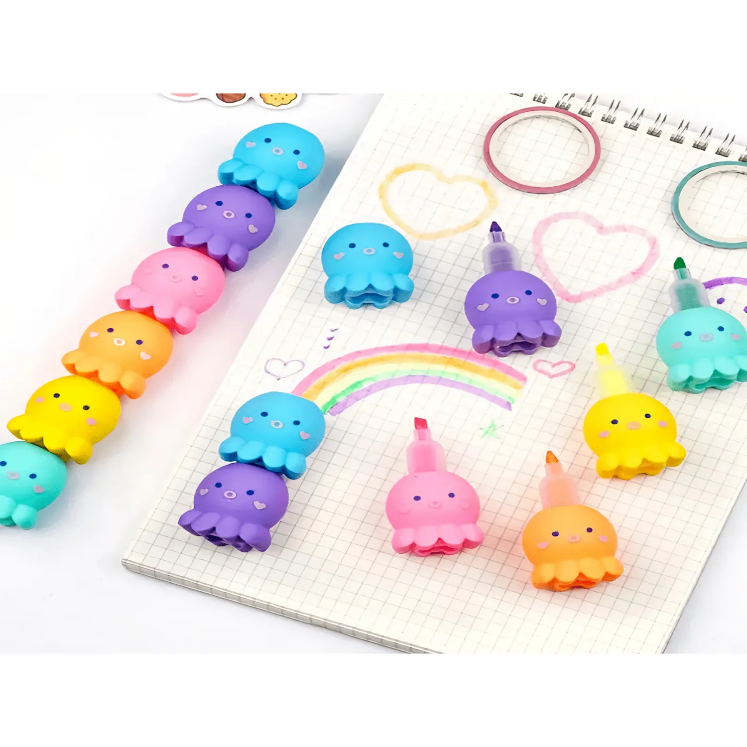 1pc 5-in-1 cute Octopus Highlighter marker pen,For Mark Key Points Drawing Stationery korean Framar foils for hair Pen light
1pc 5-in-1 cute Octopus Highlighter marker pen,For Mark Key Points Drawing Stationery korean Framar foils for hair Pen light