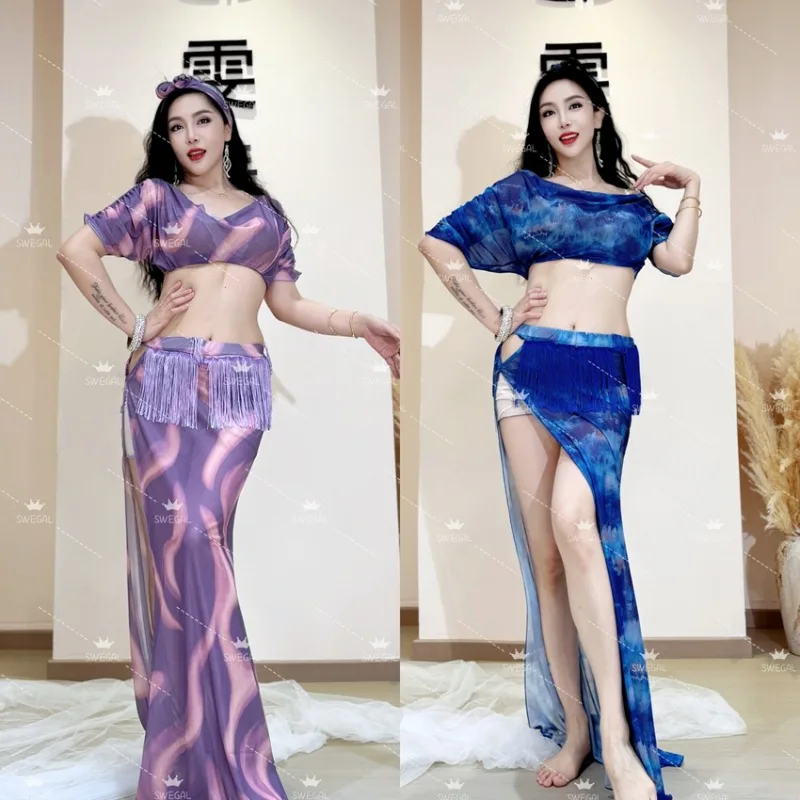 Индивидуальные костюмы для танца живота Swegal, тренировочное платье с чернильным сетчатым верхом с распашным воротником и полой юбкой с кисточками для танца живота
Индивидуальные костюмы для танца живота Swegal, тренировочное платье с чернильным сетчатым верхом с распашным воротником и полой юбкой с кисточками для танца живота