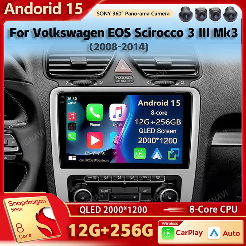 Android 15 Автомобильный радиоприемник Qualcomm, мультимедийный плеер для Volkswagen EOS Scirocco 3 III Mk3 2008-2014, авто Carplay, стерео Dsp, голос Ai
Android 15 Автомобильный радиоприемник Qualcomm, мультимедийный плеер для Volkswagen EOS Scirocco 3 III Mk3 2008-2014, авто Carplay, стерео Dsp, голос Ai