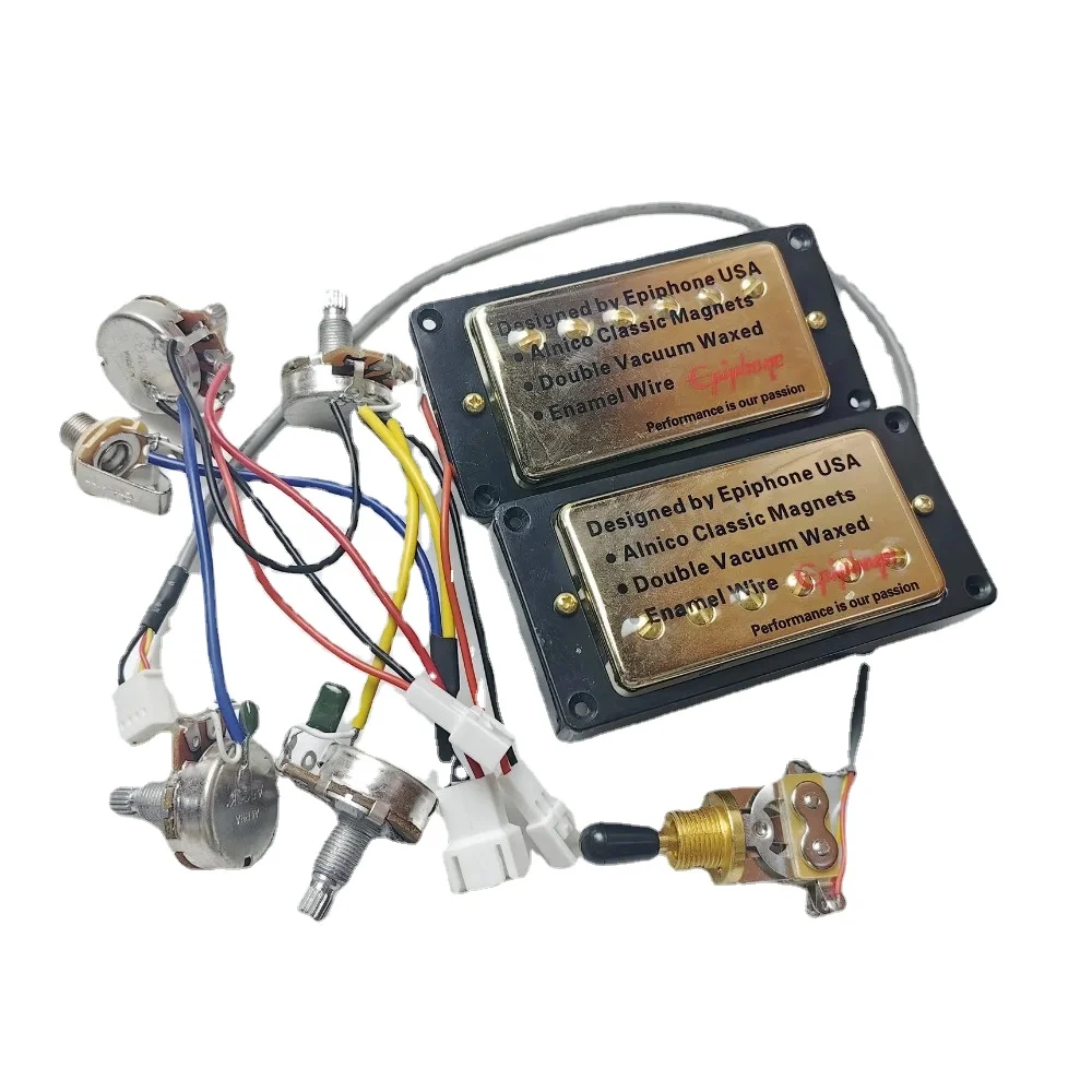 1 Set guitar pickups Neck and Bridge Pickups with quick connector Wiring Harness Pots&3 Way Switches for Electric guitar
1 Set guitar pickups Neck and Bridge Pickups with quick connector Wiring Harness Pots&3 Way Switches for Electric guitar