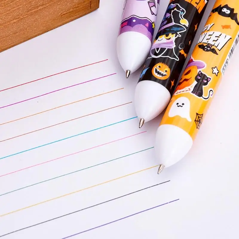 Десятицветная шариковая ручка на Хэллоуин, шариковая ручка с рисунком тыквы и призрака, школьные и офисные письменные принадлежности, студенческие канцелярские принадлежности 
Десятицветная шариковая ручка на Хэллоуин, шариковая ручка с рисунком тыквы и призрака, школьные и офисные письменные принадлежности, студенческие канцелярские принадлежности