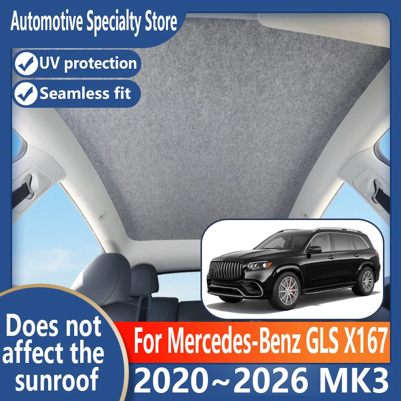 For Mercedes-Benz GLS X167 2020~2026 25 Car Panoramic Sunroof Insulation Roof Visor Electrostatic Adsorption Suede Fabric Anti-U
For Mercedes-Benz GLS X167 2020~2026 25 Car Panoramic Sunroof Insulation Roof Visor Electrostatic Adsorption Suede Fabric Anti-U