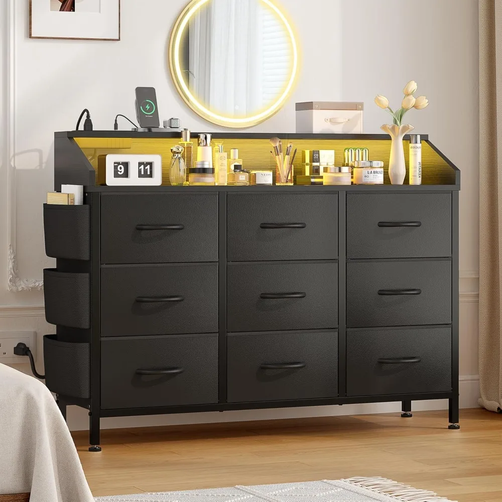 Dresser for Bedroom 9 Drawers - Fabric Dresser Chest of Drawers for Living Room Hallway Closet
Dresser for Bedroom 9 Drawers - Fabric Dresser Chest of Drawers for Living Room Hallway Closet