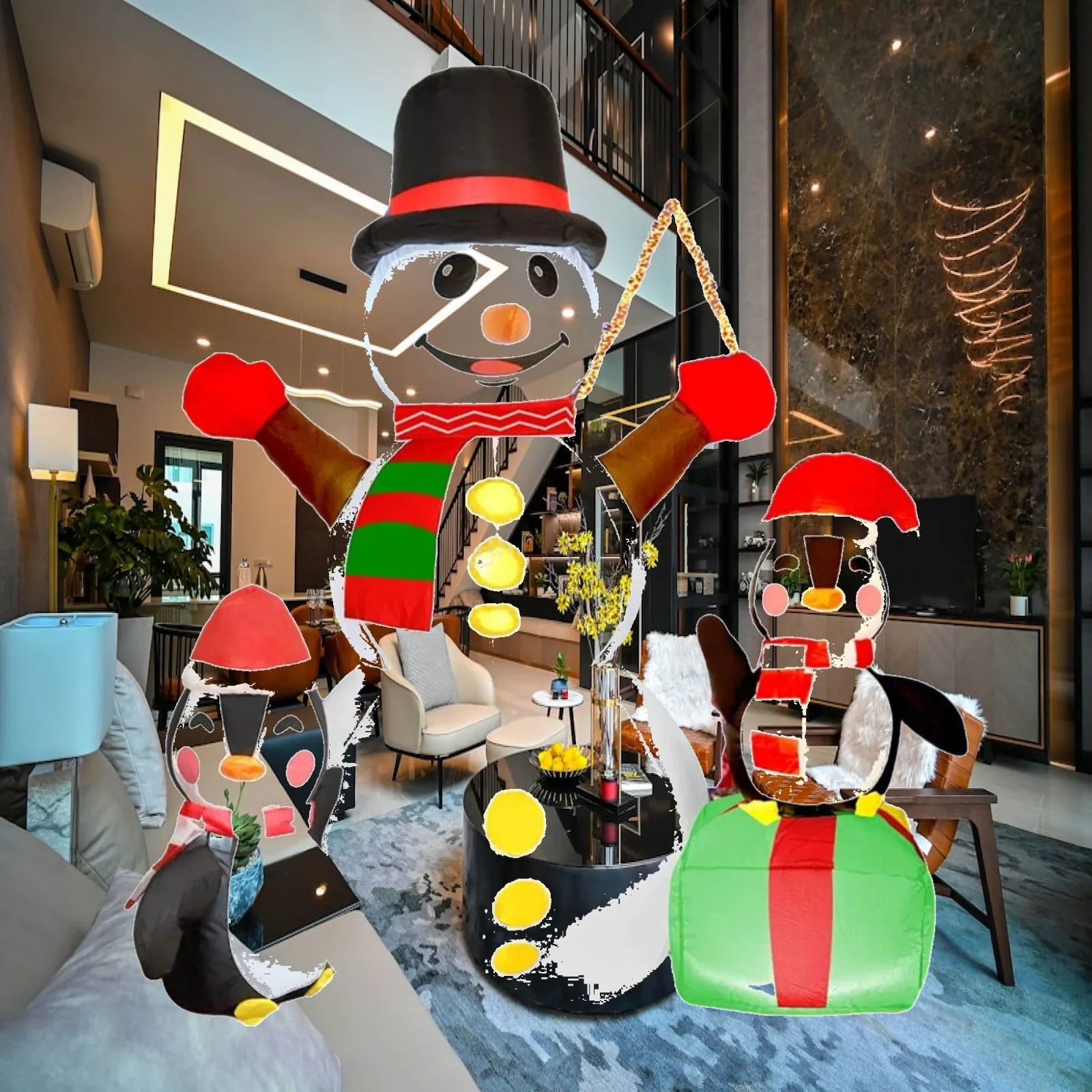 Christmas Inflatable Snowman Model 1.8M Tall Novelty Christmas Decoration with
Christmas Inflatable Snowman Model 1.8M Tall Novelty Christmas Decoration with