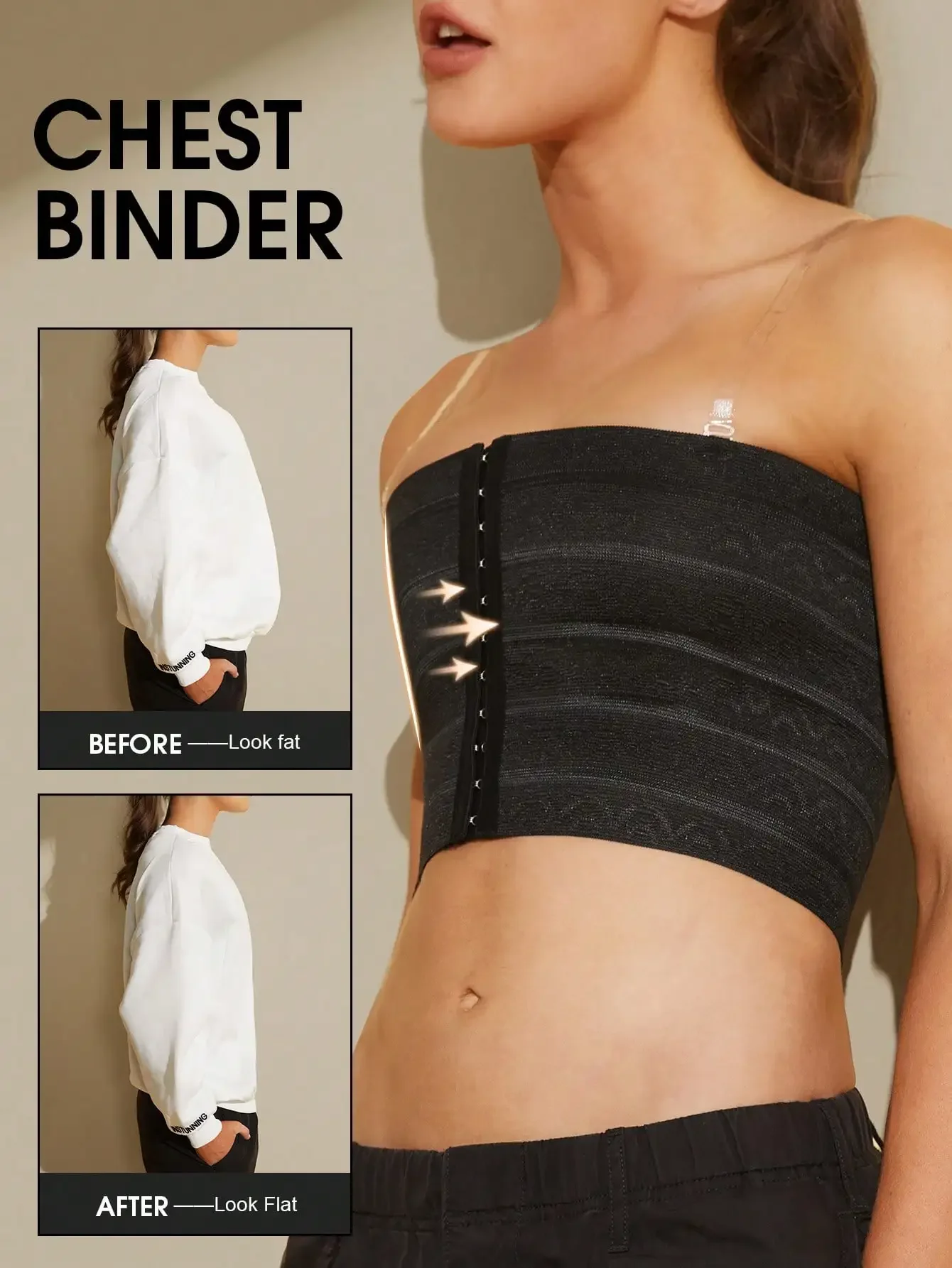 1pc Women Chest Compression Vest, Zip-Up Chest Binder, Adjustable Seamless Chest Flattening Top For /Les
1pc Women Chest Compression Vest, Zip-Up Chest Binder, Adjustable Seamless Chest Flattening Top For /Les