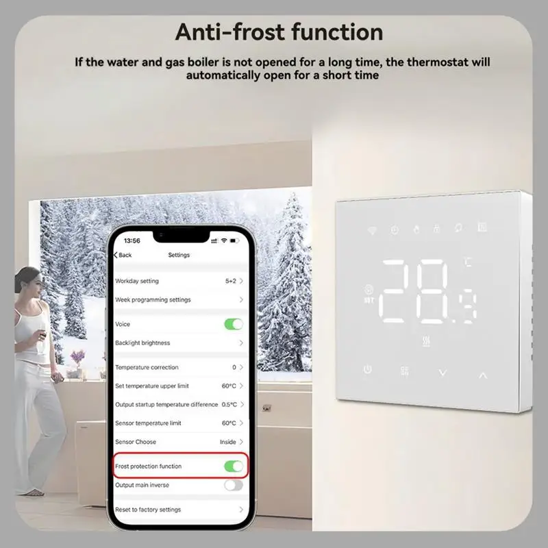 A46U Tuya Wi-Fi умный контроллер температуры 100-240 В 3A водонагрев, совместимый с Alexa и Google Home
A46U Tuya Wi-Fi умный контроллер температуры 100-240 В 3A водонагрев, совместимый с Alexa и Google Home