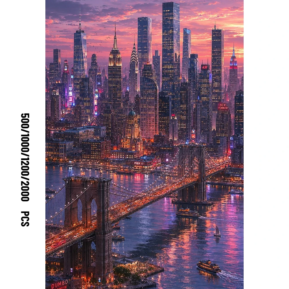 Bridge Sunset Nightscape 500/1000/1200/2000 PCS Jigsaw Puzzles Family Activity Games for Bedroom Home Decor Gift
Bridge Sunset Nightscape 500/1000/1200/2000 PCS Jigsaw Puzzles Family Activity Games for Bedroom Home Decor Gift