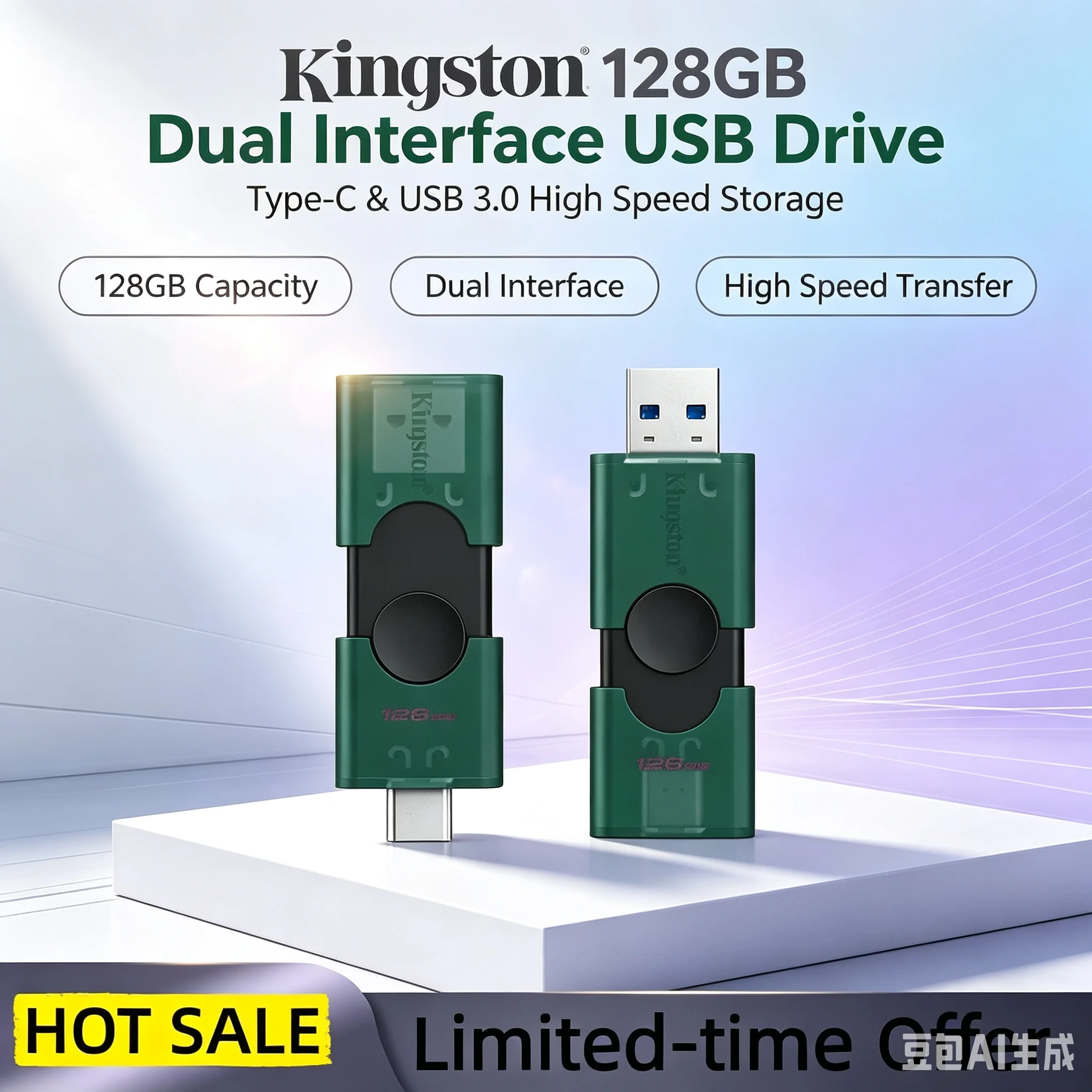 Kingston USB 3.2 Dual Type-C USB-A Flash Drive 128GB 256GB OTG Pendrive Memory Stick for iPhone 15 16 Original DTDEG2 U Disk
Kingston USB 3.2 Dual Type-C USB-A Flash Drive 128GB 256GB OTG Pendrive Memory Stick for iPhone 15 16 Original DTDEG2 U Disk