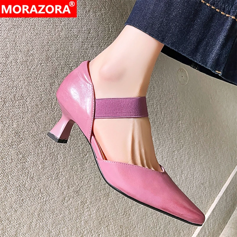 MORAZORA 2025 New Genuine Leather Shoes Women Sandals Pointed Toe Mary Janes High Heels Summer Pumps Ladies Office Party Shoes
MORAZORA 2025 New Genuine Leather Shoes Women Sandals Pointed Toe Mary Janes High Heels Summer Pumps Ladies Office Party Shoes