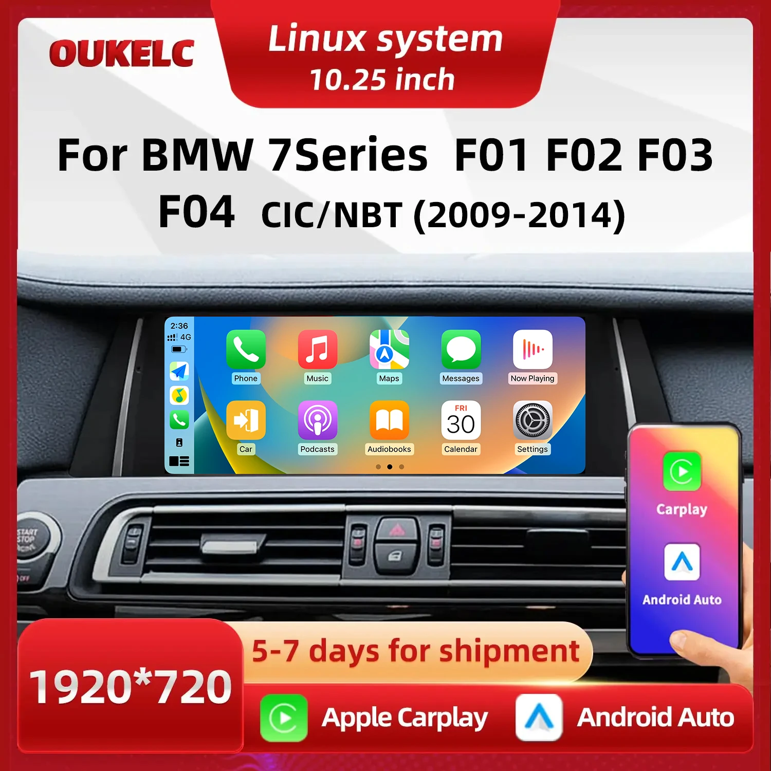 Android For BMW 7 Serie F01 F02 F03 F04 CIC NBT Wireless Carplay Auto Car Play Multimedia Video Player Navigation Linux System
Android For BMW 7 Serie F01 F02 F03 F04 CIC NBT Wireless Carplay Auto Car Play Multimedia Video Player Navigation Linux System