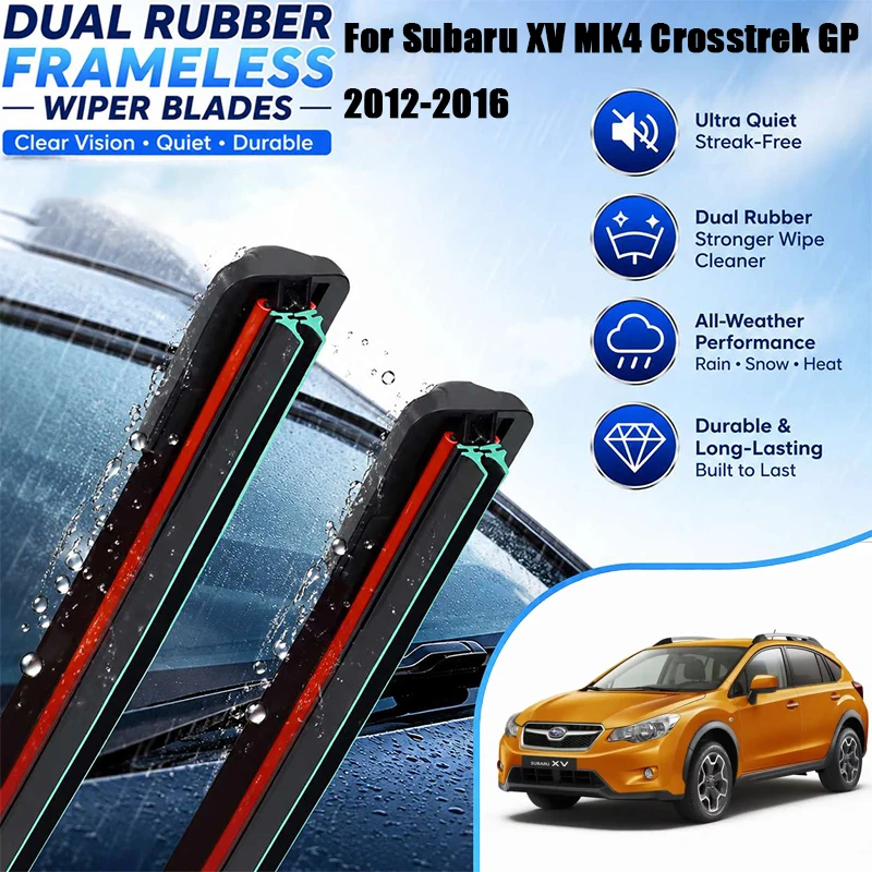 For Subaru XV MK4 Crosstrek GP 2012-2016 3PCS 26" + 16" + 12" Front Rear Wiper Blades Windshield Windscreen Window Accessories
For Subaru XV MK4 Crosstrek GP 2012-2016 3PCS 26" + 16" + 12" Front Rear Wiper Blades Windshield Windscreen Window Accessories