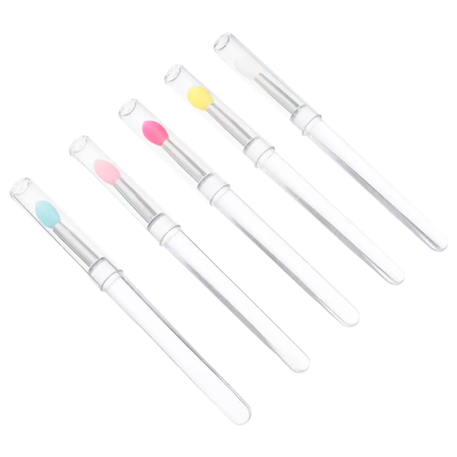 Transparent Rod Round Head Brush 5 Pcs Silicone Lip Eyeshadow Makeup Brushes Portable Tool Long Lasting Beauty Aid 
Transparent Rod Round Head Brush 5 Pcs Silicone Lip Eyeshadow Makeup Brushes Portable Tool Long Lasting Beauty Aid