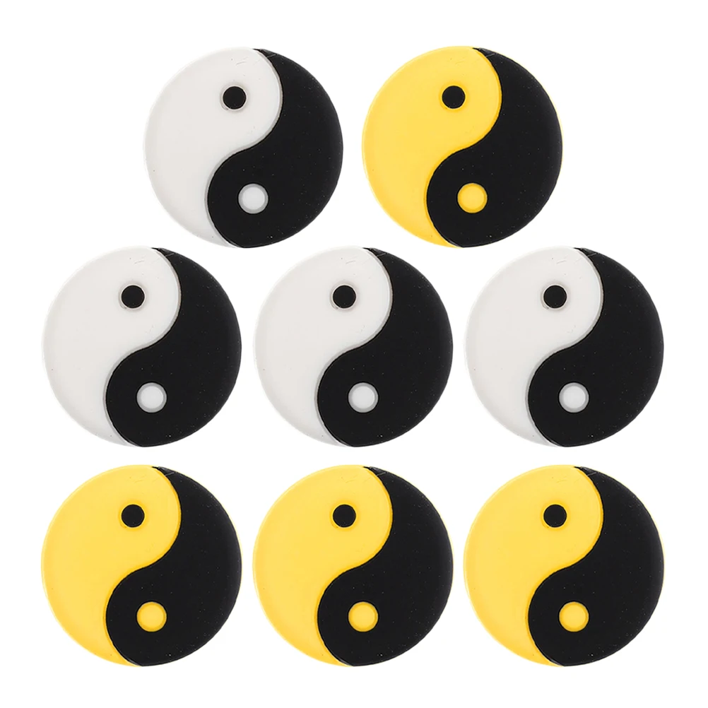 8pcs Tennis Racket Shock Absorber Silicone Vibration Dampener White Yellow Each Professional Practical Tennis Accessories
8pcs Tennis Racket Shock Absorber Silicone Vibration Dampener White Yellow Each Professional Practical Tennis Accessories