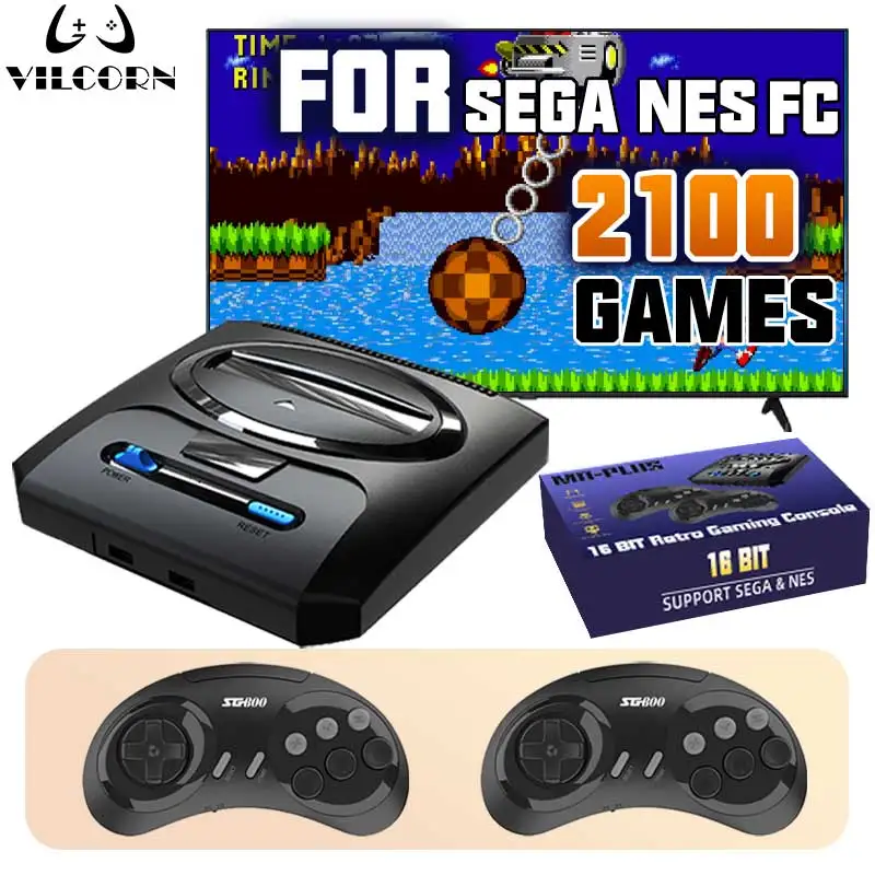 Игровая консоль VILCORN для Sega Mega Drive Genesis FC Dendy 16BIT Segas-MD, консоль с поддержкой выхода HDMI, 4k, игровой автомат в стиле ретро
Игровая консоль VILCORN для Sega Mega Drive Genesis FC Dendy 16BIT Segas-MD, консоль с поддержкой выхода HDMI, 4k, игровой автомат в стиле ретро