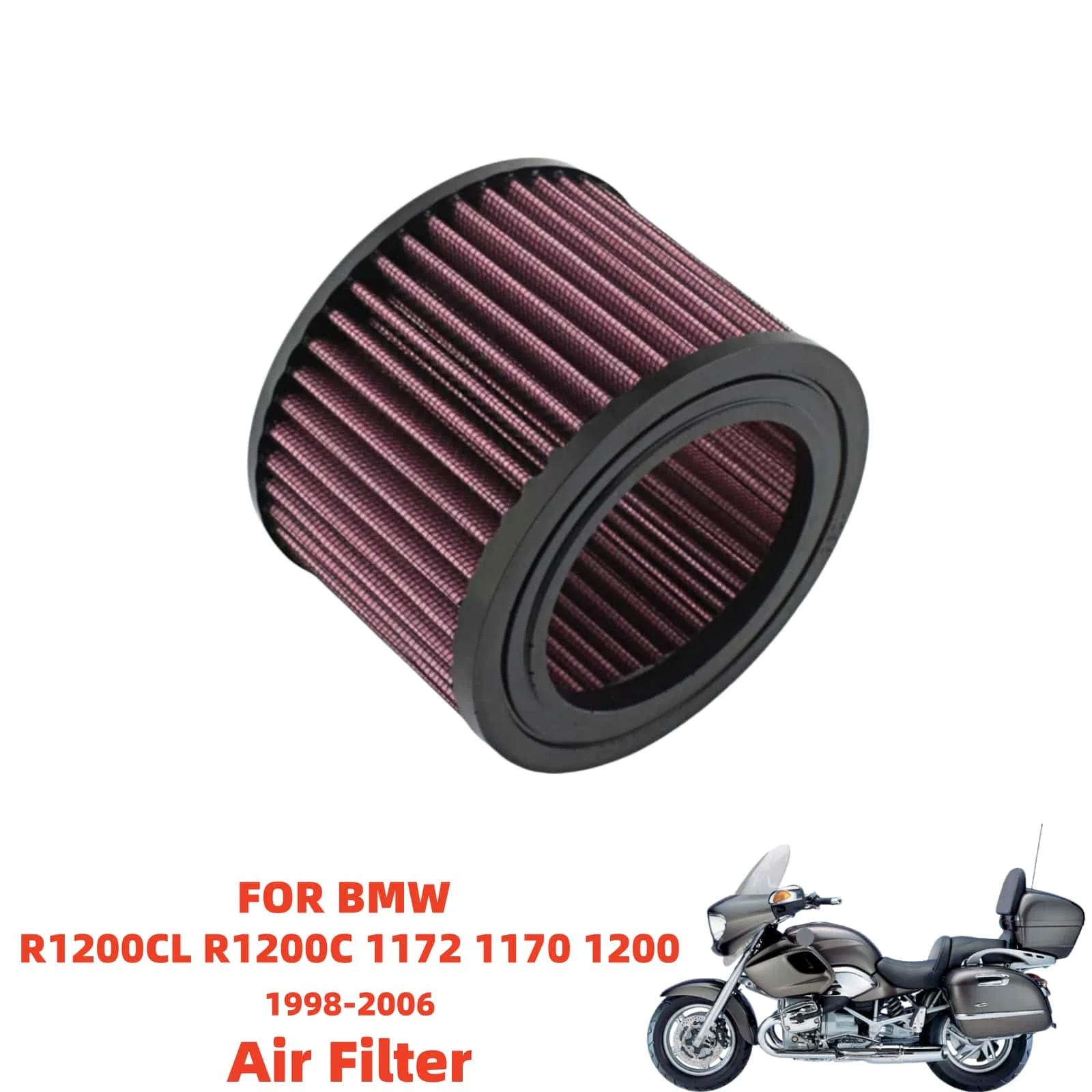 For BMW R1200CL R1200C 1172 1170 Cruiser Classic Euro 1998-2006 Motorcycle Engine High Flow Element Replacement Moto Accessorie
For BMW R1200CL R1200C 1172 1170 Cruiser Classic Euro 1998-2006 Motorcycle Engine High Flow Element Replacement Moto Accessorie