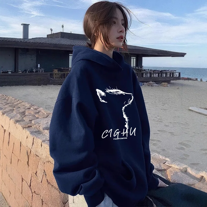 American Style Retro Chic Hoodie Women's Autumn Winter Fleece Lined plus Size Jacket Trendy Slimming Top round Neck Long Sleeve
American Style Retro Chic Hoodie Women's Autumn Winter Fleece Lined plus Size Jacket Trendy Slimming Top round Neck Long Sleeve