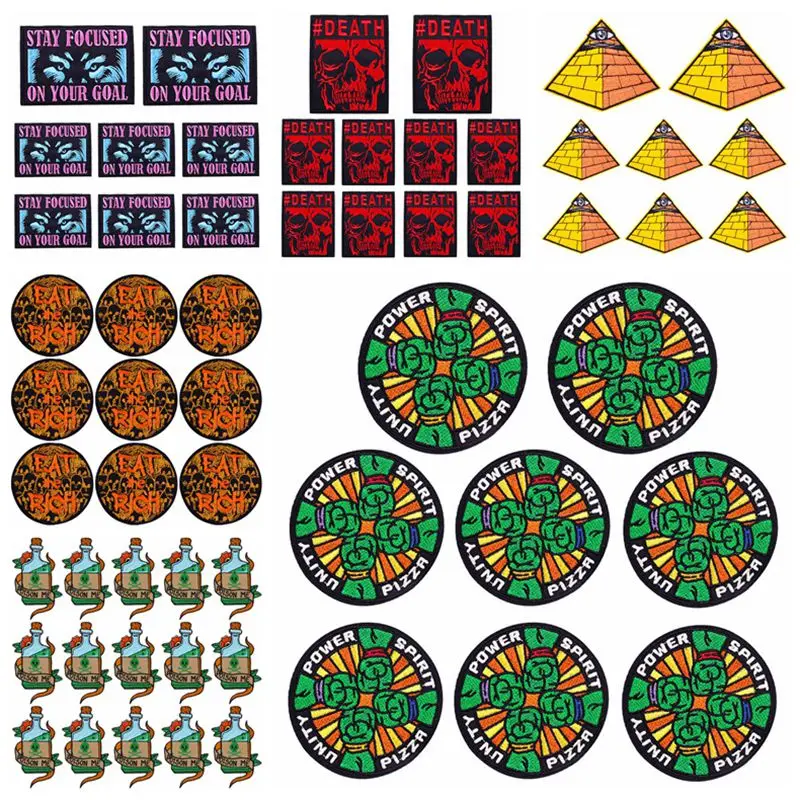 10PCS Wholesale NEW Punk Style Iron On Patches For Clothing Sewing Embroidered Patch DIY Jackets Clothing Thermoadhesive Patches
10PCS Wholesale NEW Punk Style Iron On Patches For Clothing Sewing Embroidered Patch DIY Jackets Clothing Thermoadhesive Patches