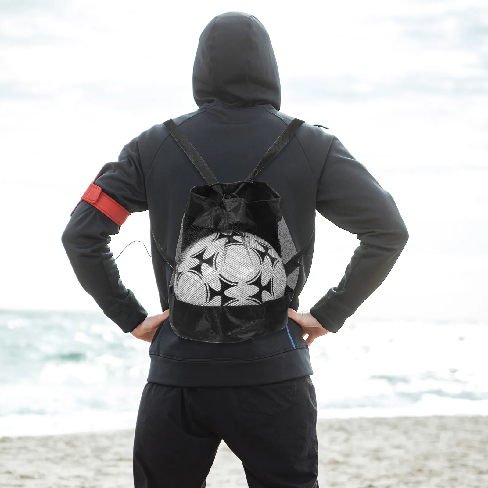 Black Mesh Gym Bag Backpack for Basketball Soccer Volleyball Sports Ball Carrier Drawstring Sack Fitness Travel Yoga Equipment
Black Mesh Gym Bag Backpack for Basketball Soccer Volleyball Sports Ball Carrier Drawstring Sack Fitness Travel Yoga Equipment