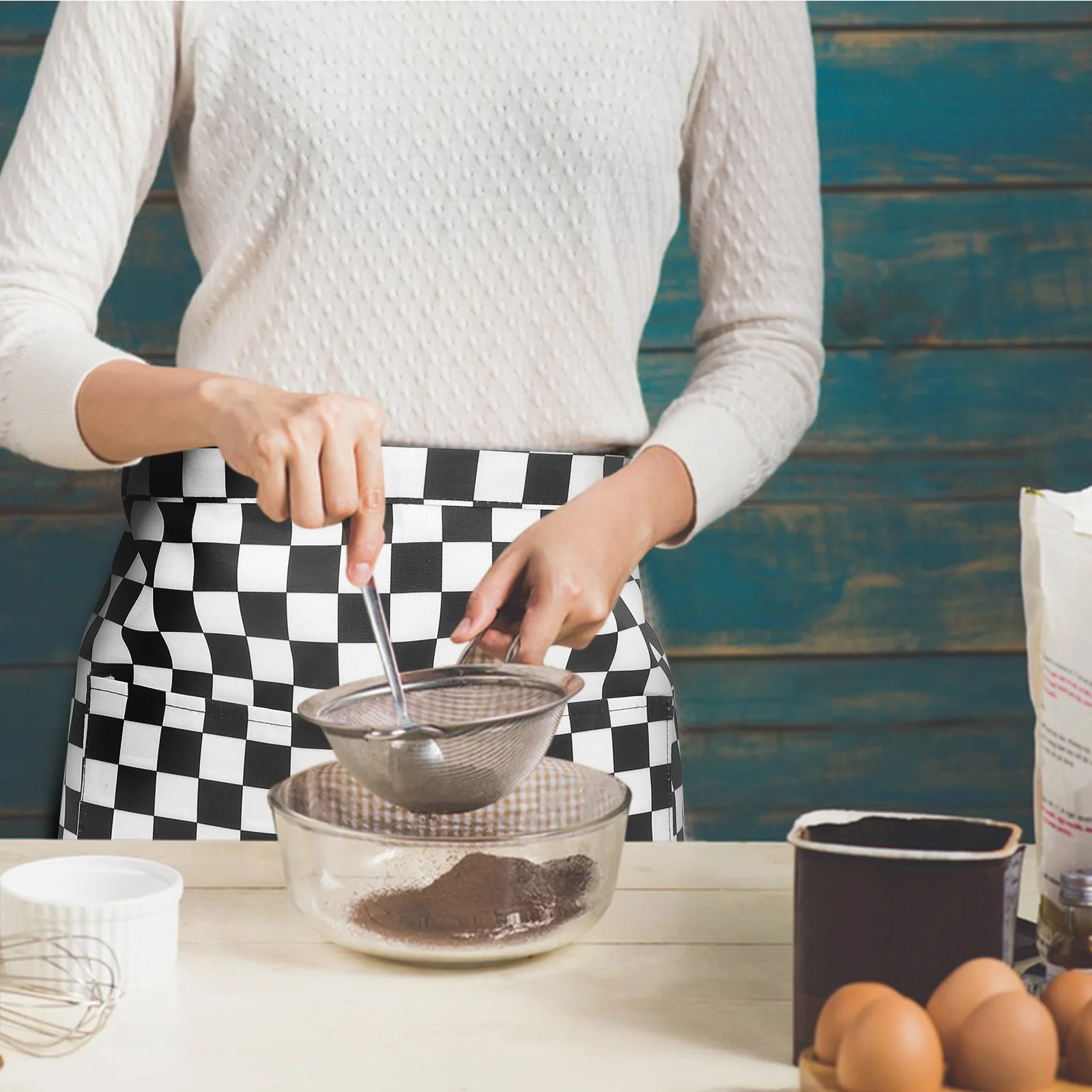 2pcs Waitress Half Aprons Black White Checkered Pattern Server Waist With Pockets For Restaurant Catering Staff Lightweight
2pcs Waitress Half Aprons Black White Checkered Pattern Server Waist With Pockets For Restaurant Catering Staff Lightweight