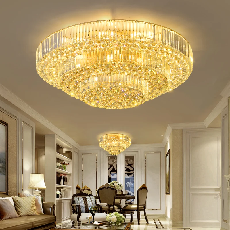 Light Luxury Crystal Lamp Living Room Lamp Post-modern Ceiling Lamp Atmospheric Dining Room Lampcircular Bedroom Lamp Lustres
Light Luxury Crystal Lamp Living Room Lamp Post-modern Ceiling Lamp Atmospheric Dining Room Lampcircular Bedroom Lamp Lustres