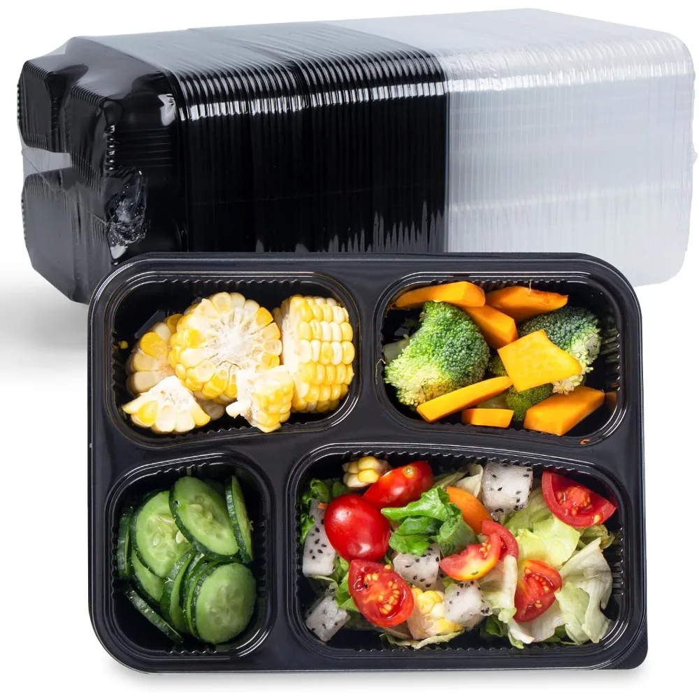 40 Pack Reusable Meal Prep Containers with Lid, 4 Compartment Leak-Proof Design, Microwave & Dishwasher Safe Food Storage Boxes
40 Pack Reusable Meal Prep Containers with Lid, 4 Compartment Leak-Proof Design, Microwave & Dishwasher Safe Food Storage Boxes
