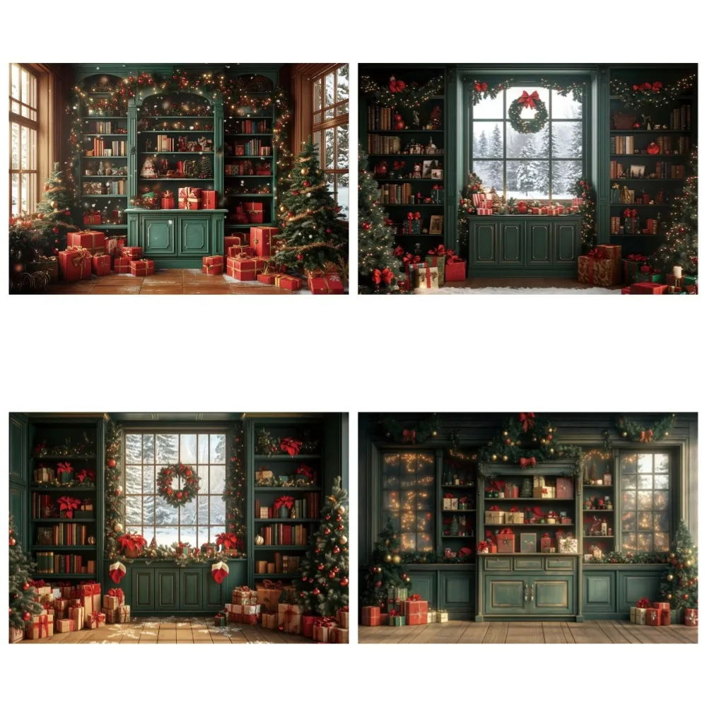 Christmas Green Gift Closet Bookshelf Theme Banner Background, Children's Birthday Party Decoration Photography Background Cloth
Christmas Green Gift Closet Bookshelf Theme Banner Background, Children's Birthday Party Decoration Photography Background Cloth