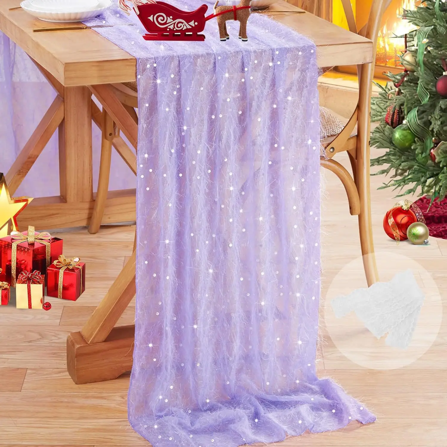 CX Tulle Table Flag Sequins Transparent Fabric Holiday Celebration Birthday Party Christmas Decoration
CX Tulle Table Flag Sequins Transparent Fabric Holiday Celebration Birthday Party Christmas Decoration