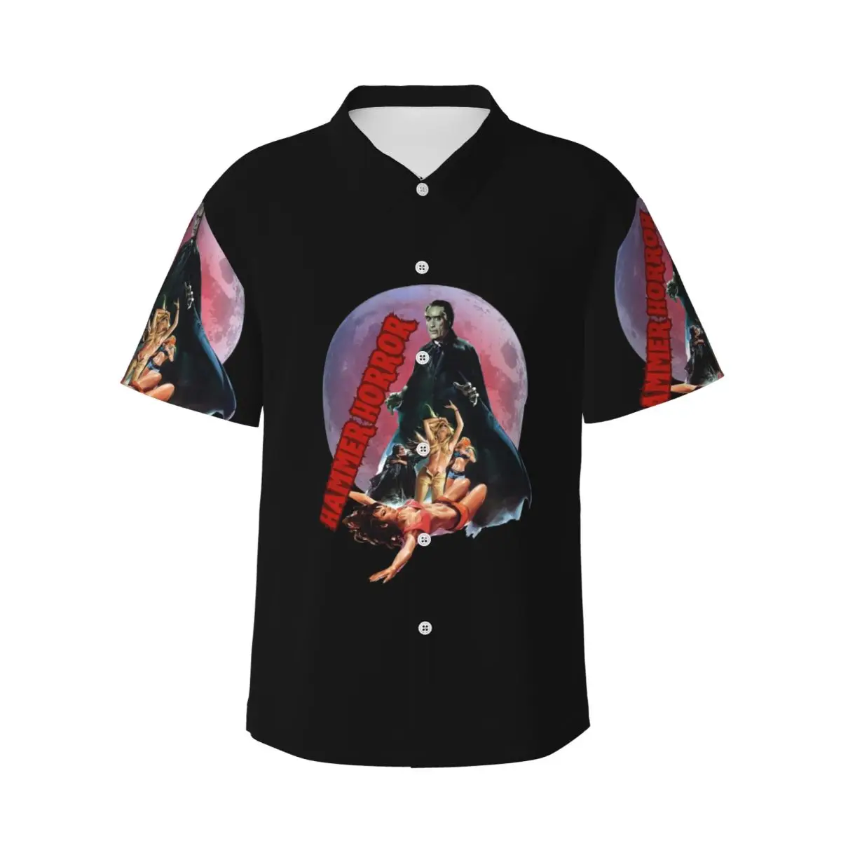 Мужские рубашки Hammer Horror, гавайская рубашка с коротким рукавом, забавные топы на пуговицах для летнего пляжа
Мужские рубашки Hammer Horror, гавайская рубашка с коротким рукавом, забавные топы на пуговицах для летнего пляжа