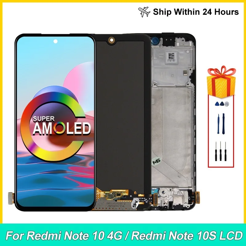 New 6.43" AMOLED LCD For Redmi Note 10 4G Display Touch Screen For Xiaomi M2101K7AG Redmi Note 10S LCD M2101K7AI
New 6.43" AMOLED LCD For Redmi Note 10 4G Display Touch Screen For Xiaomi M2101K7AG Redmi Note 10S LCD M2101K7AI
