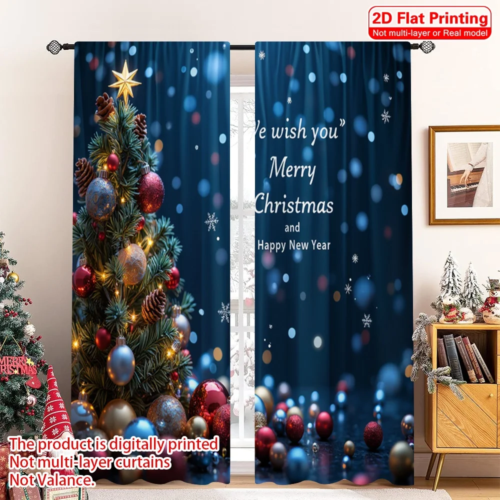 2pcs 2D flat printing Merry Christmas Scene Curtains Merry Christmas Happy New Year Polyester Without Electricity Party
2pcs 2D flat printing Merry Christmas Scene Curtains Merry Christmas Happy New Year Polyester Without Electricity Party