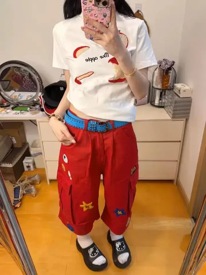 Vintage Print Star Embroidery Y2K Jeans Women Summer Streetwear Casual Emo Retro Red Denim Pants Grunge 2000s Heart Trousers
Vintage Print Star Embroidery Y2K Jeans Women Summer Streetwear Casual Emo Retro Red Denim Pants Grunge 2000s Heart Trousers