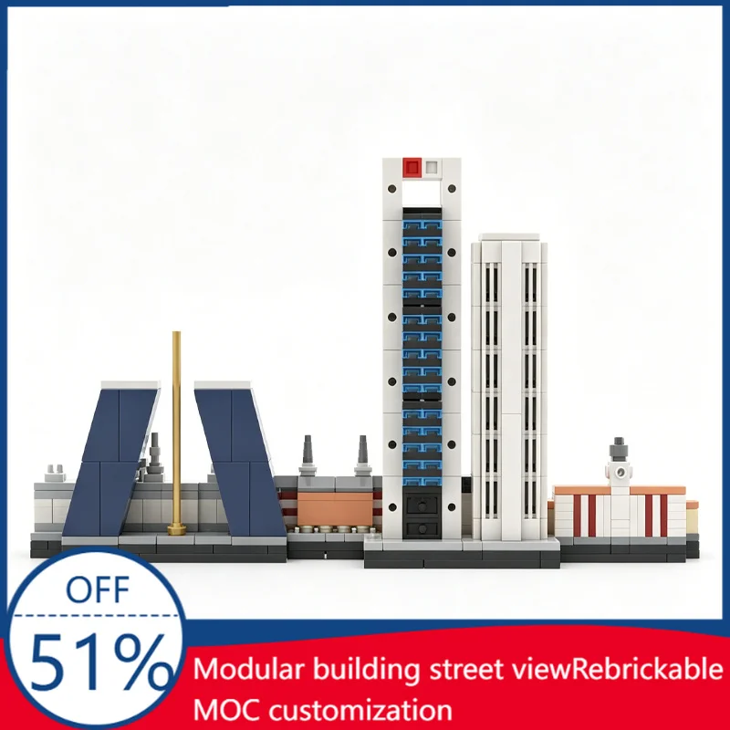 Customize 633Pcs Madrid Skyline Cityscape Model Building Blocks Educational Diy Assembly Toy Gift Architecture Fans And Display
Customize 633Pcs Madrid Skyline Cityscape Model Building Blocks Educational Diy Assembly Toy Gift Architecture Fans And Display