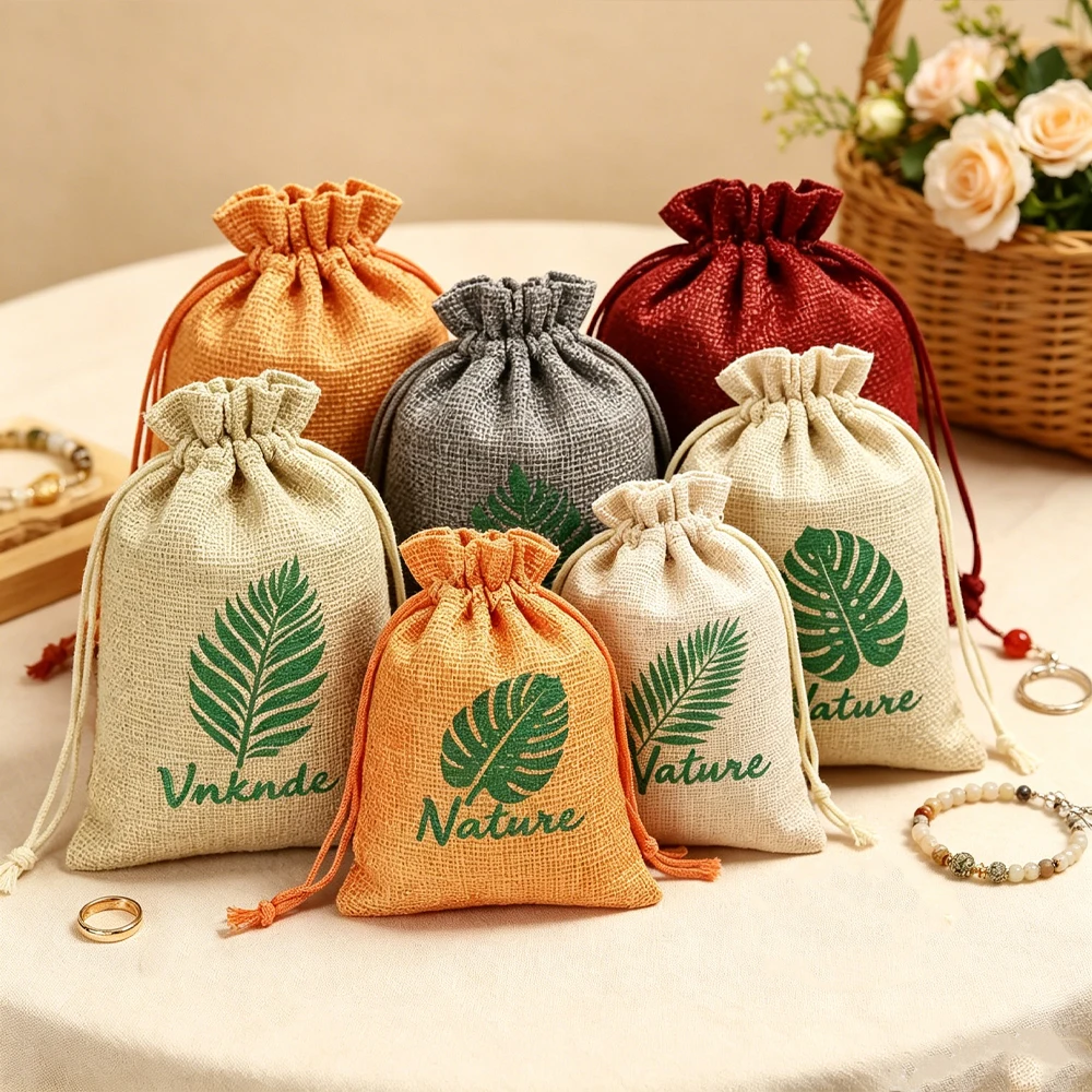 Bulk Custom Logo Jewelry Bags 100Pcs/Lot Natural Burlap Linen Drawstring Pouch Favor Travel Christmas Gift Jewellry Packaging
Bulk Custom Logo Jewelry Bags 100Pcs/Lot Natural Burlap Linen Drawstring Pouch Favor Travel Christmas Gift Jewellry Packaging