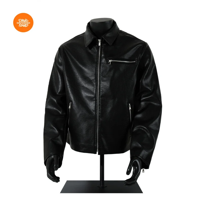 DAVIDSHAO EU US Size Top Quality Street Outdoor Wear Luxury Autumn Winter Retro Biker PU Leather Motorcycle Jacket Coat for Men
DAVIDSHAO EU US Size Top Quality Street Outdoor Wear Luxury Autumn Winter Retro Biker PU Leather Motorcycle Jacket Coat for Men