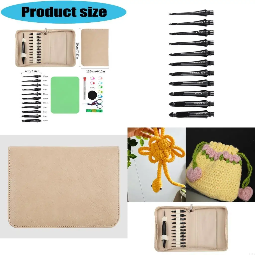 Сменный алюминиевый вязальный крючок с эргономичной ручкой и 11 кончиками, игла 3,5-10 мм для вязания пряжи
Сменный алюминиевый вязальный крючок с эргономичной ручкой и 11 кончиками, игла 3,5-10 мм для вязания пряжи