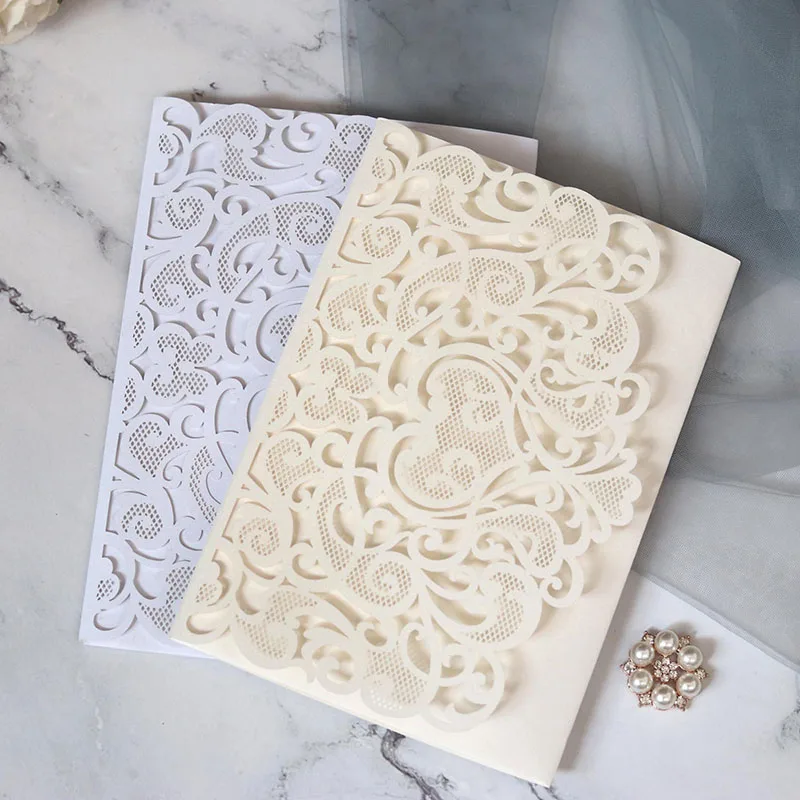 25/50pcs European Laser Cut Wedding Invitations Card Tri-Fold Business Lace Greeting Card Marriage Birthday Party Favor Supplies
25/50pcs European Laser Cut Wedding Invitations Card Tri-Fold Business Lace Greeting Card Marriage Birthday Party Favor Supplies