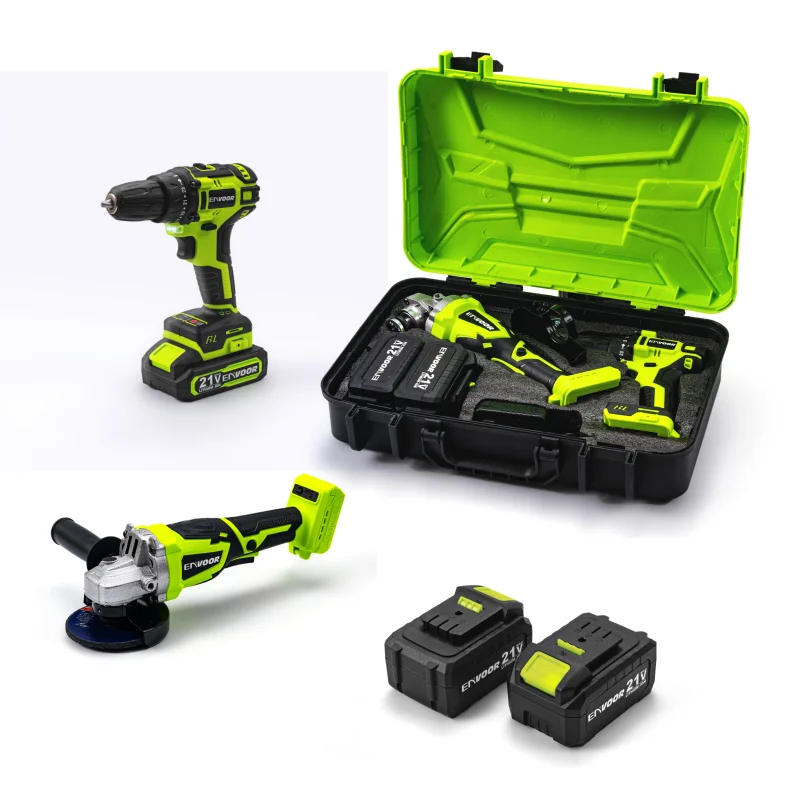 2-piece Cordless Charging Professional Brushless 128V Lithium Electric Drill and Angle Grinder Power Cordless Tool Set
2-piece Cordless Charging Professional Brushless 128V Lithium Electric Drill and Angle Grinder Power Cordless Tool Set