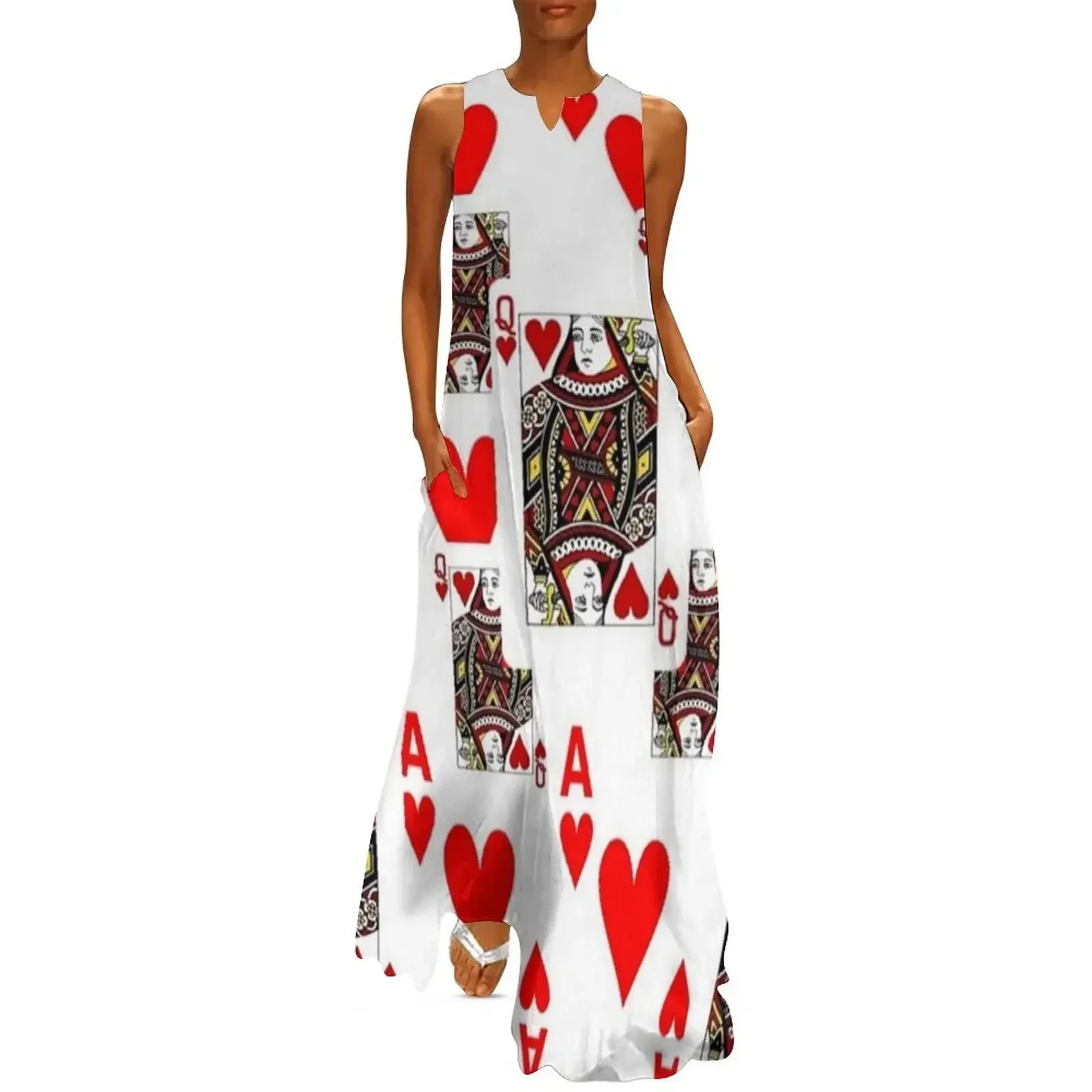 CASINO RED HEARTS ROYAL QUEENS ACES PLAYING CARDS Long Dress womans clothing long dress women dresses with long sleeves Dress
CASINO RED HEARTS ROYAL QUEENS ACES PLAYING CARDS Long Dress womans clothing long dress women dresses with long sleeves Dress