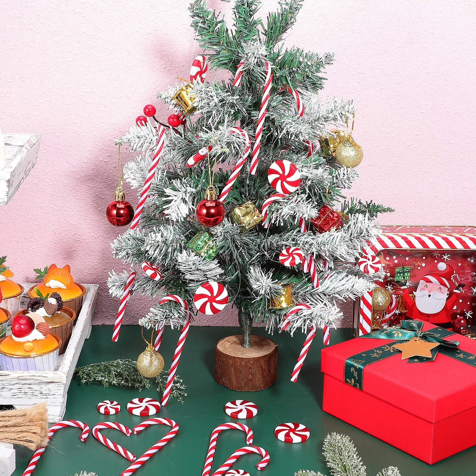 60Pcs Christmas Tree Hanging Ornaments Reusable Candy Cane Hanging Ornaments Xmas Party Supplies Holiday Decorative Supplies
60Pcs Christmas Tree Hanging Ornaments Reusable Candy Cane Hanging Ornaments Xmas Party Supplies Holiday Decorative Supplies