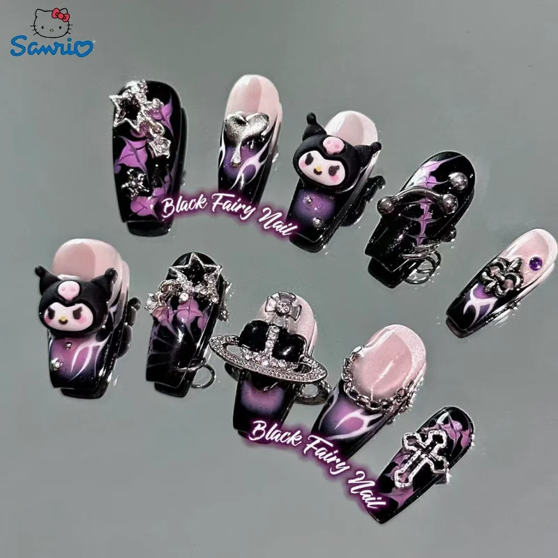 Sanrio ношение ногтей панк Kuromi черный фиолетовый сладкий крутой Спайс девушка в мультяшном милом Y2k Съемный ногтей подарок на день рождения
Sanrio ношение ногтей панк Kuromi черный фиолетовый сладкий крутой Спайс девушка в мультяшном милом Y2k Съемный ногтей подарок на день рождения
