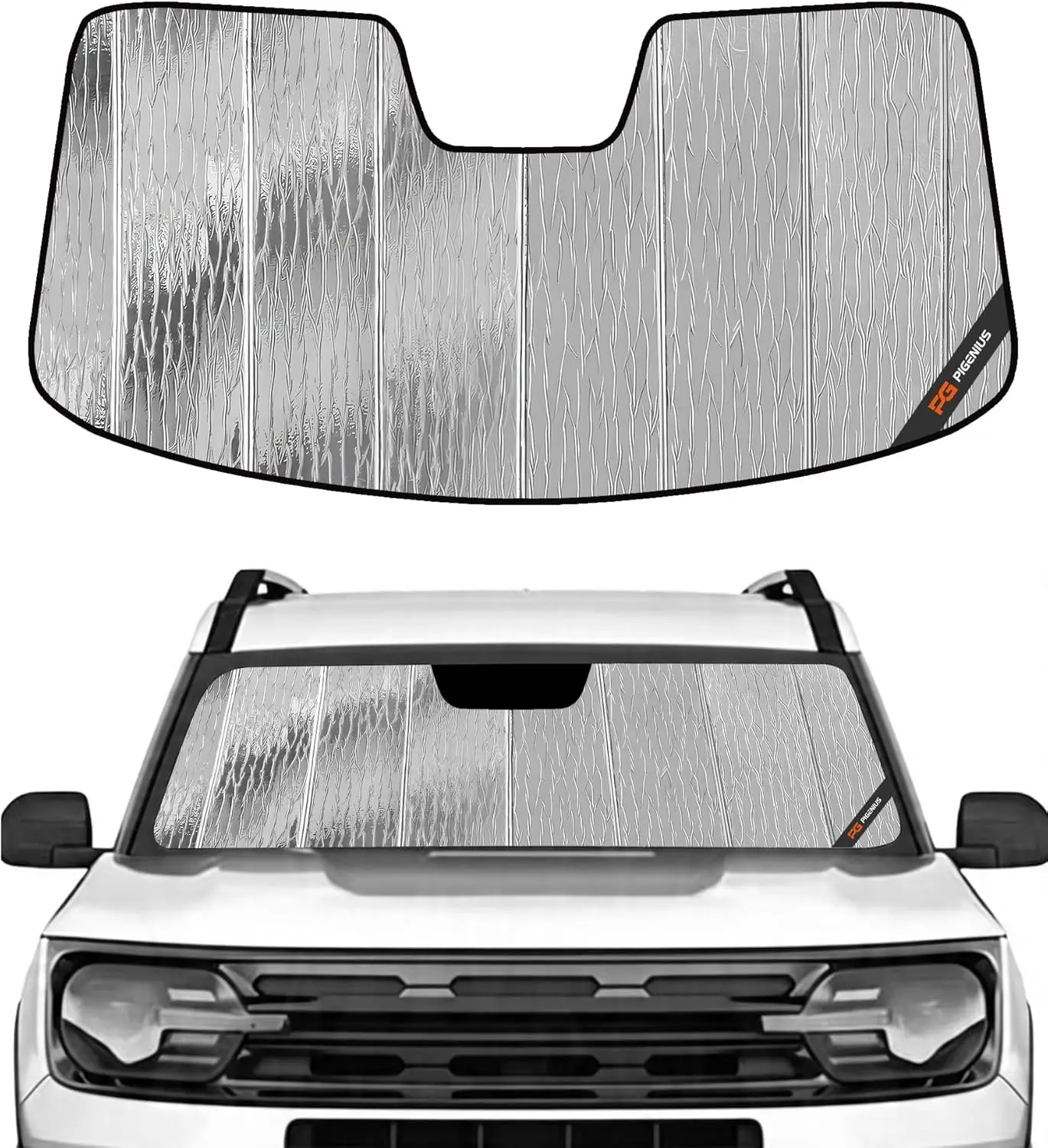 Windshield Sun Shade for Ford Bronco Sport 2021-2026 Front Window Sunshade - Blocks UV Rays
Windshield Sun Shade for Ford Bronco Sport 2021-2026 Front Window Sunshade - Blocks UV Rays