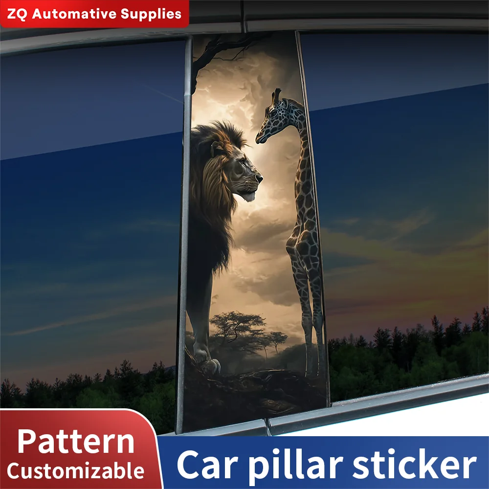 Lion and Giraffe Car Stickers Car B-pillar Vinyl Decals Waterproof Auto Center Pillar Sticker Cover Scratches Deco Accessories
Lion and Giraffe Car Stickers Car B-pillar Vinyl Decals Waterproof Auto Center Pillar Sticker Cover Scratches Deco Accessories