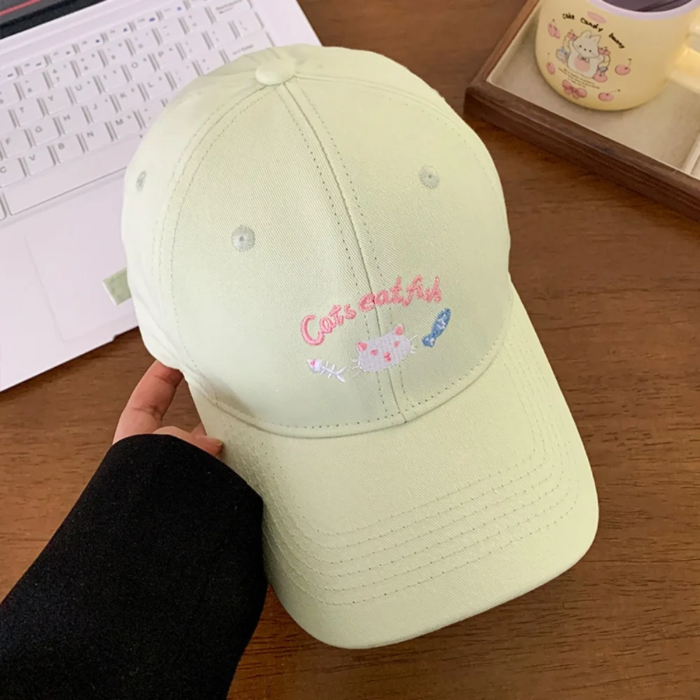 Leisure Embroidery Cat Cartoon Baseball Cap Sunscreen Casual Sunshade Hat Cotton Soft Peaked Cap Girls
Leisure Embroidery Cat Cartoon Baseball Cap Sunscreen Casual Sunshade Hat Cotton Soft Peaked Cap Girls