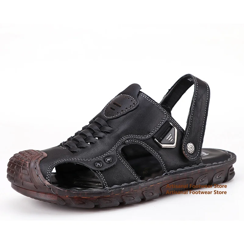Men's Closed-Toe Leather Sport Sandals Adjustable Strap Outdoor Hiking Shoes Men's Sandals Breathable Non-Slip Men's Shoes
Men's Closed-Toe Leather Sport Sandals Adjustable Strap Outdoor Hiking Shoes Men's Sandals Breathable Non-Slip Men's Shoes