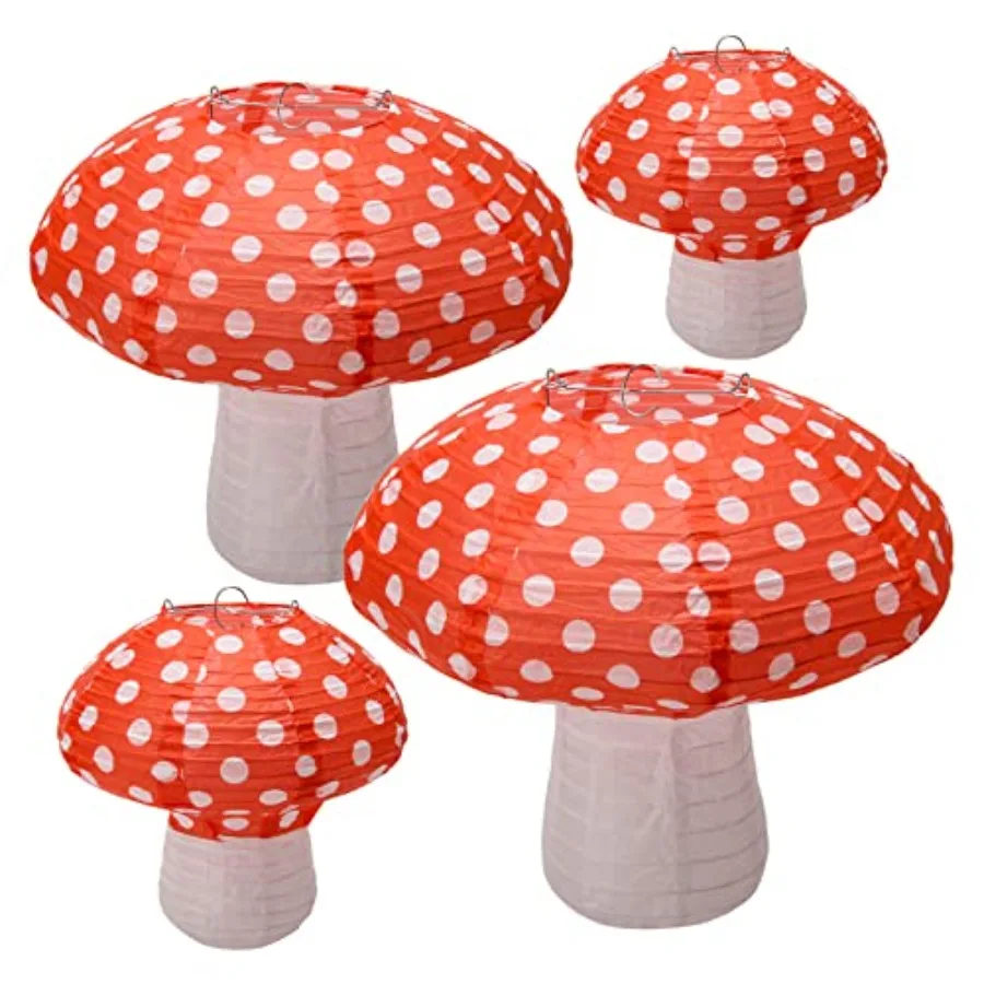 4Pcs Mushroom Shaped Paper Lanterns, Large For Nursery Garden Christmas Halloween Party Decoration 8 inch, 12 inch
4Pcs Mushroom Shaped Paper Lanterns, Large For Nursery Garden Christmas Halloween Party Decoration 8 inch, 12 inch
